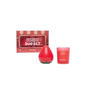 Tony Moly Very Berry Strawberry Hand Cream and Candle Set